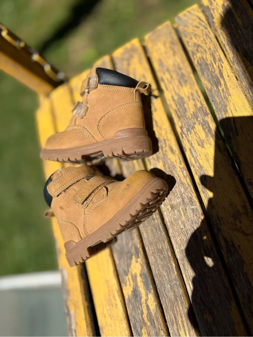 wonder nation Tan Hook-and-Loop Toddler Boots